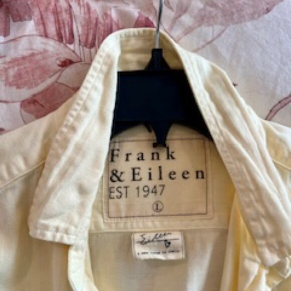 FRANK & EILEEN, Relaxed Button-Up Shirt, Famous Denim, Yellow, Size L - Picture 3 of 4